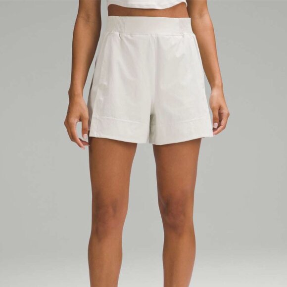 lululemon athletica Pants - Lululemon Stretch Woven Relax Fit High Rise Short 4" Bone
